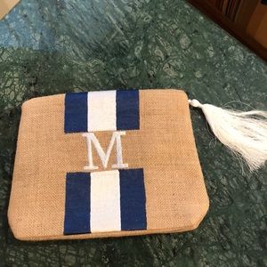 Personalized M Tweed Clutch by Moyna